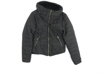 Womens UK Size M Rising Black Puffer Jacket