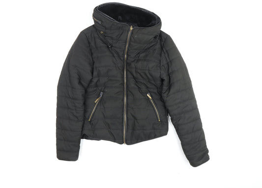 Womens UK Size M Rising Black Puffer Jacket