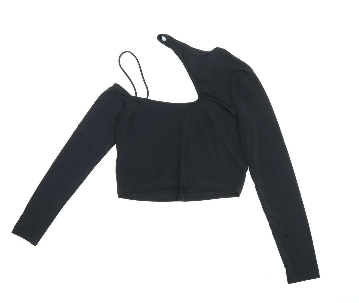 Bershka Women Black Cropped Blouse Size 12