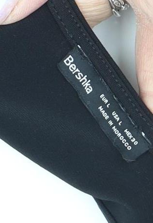 Bershka Women Black Cropped Blouse Size 12
