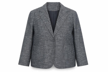 Yfa Collection Women's Grey Blazer UK 20 Check Business