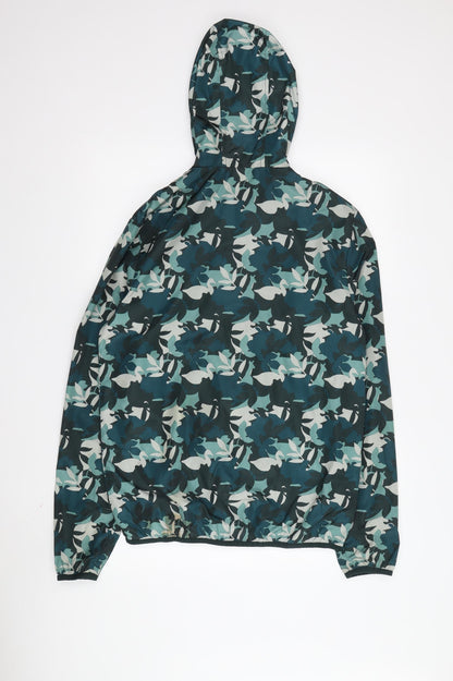 Zara Men's Multicoloured Camouflage Windbreaker Jacket M