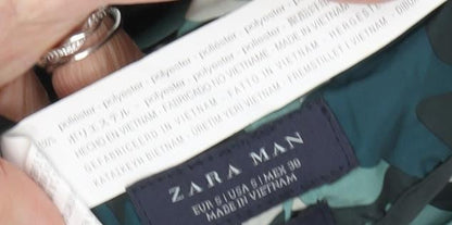 Zara Men's Multicoloured Camouflage Windbreaker Jacket M