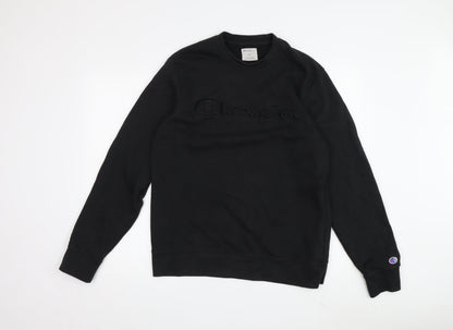 Mens UK Size M Champion Black Pullover Sweatshirt