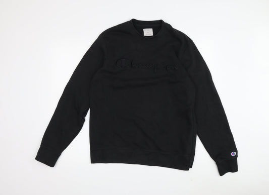 Mens UK Size M Champion Black Pullover Sweatshirt