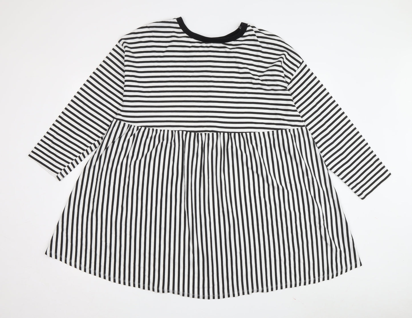 ASOS DESIGN Women's Black Striped A-Line Dress Size 10