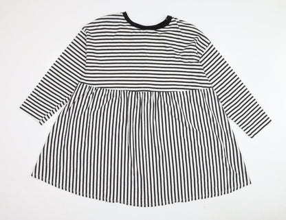 ASOS DESIGN Women's Black Striped A-Line Dress Size 10