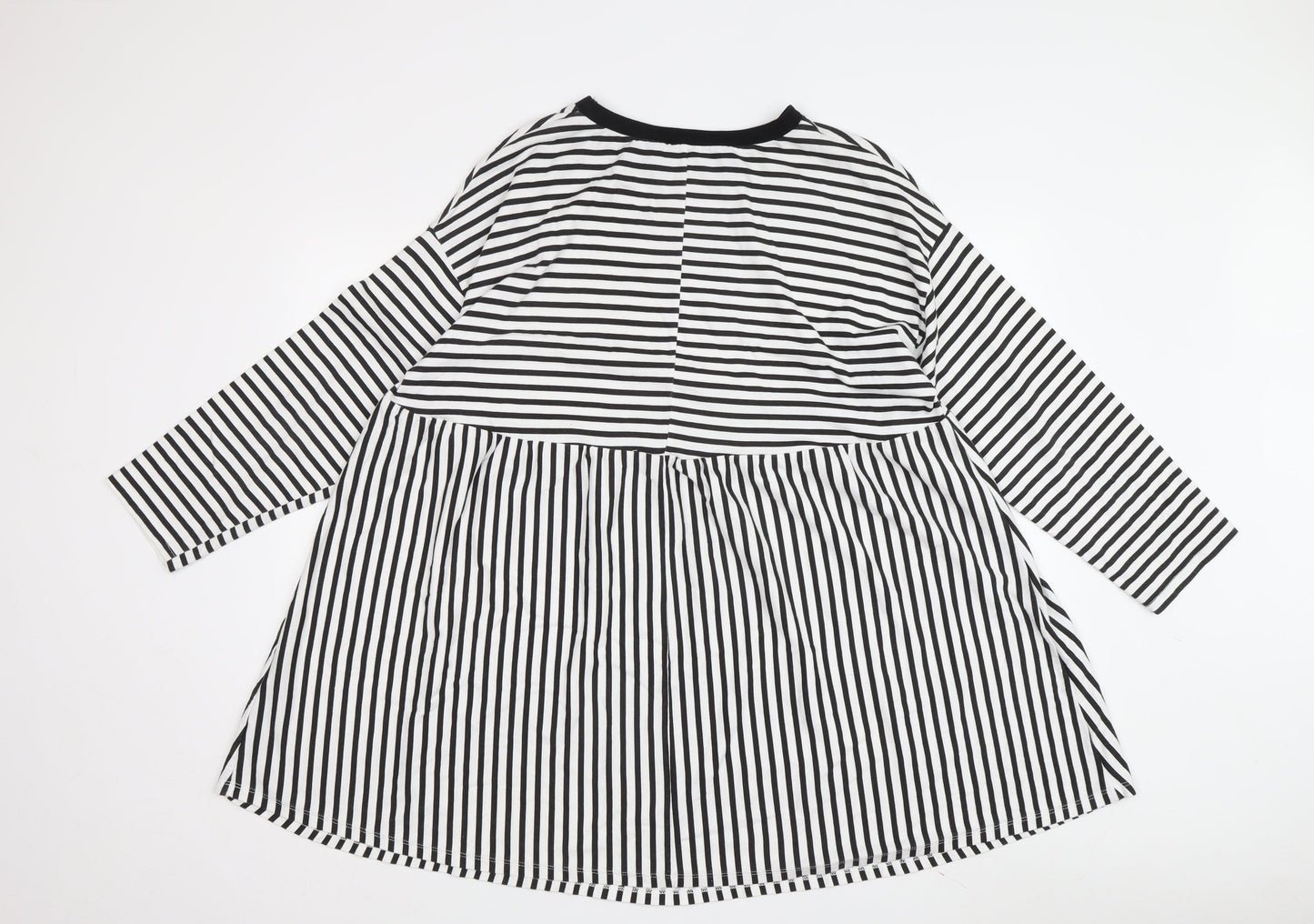 ASOS DESIGN Women's Black Striped A-Line Dress Size 10