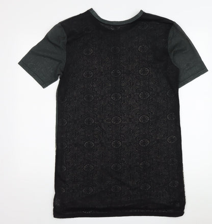 River Island Women Black Paisley Shift Dress Size 10