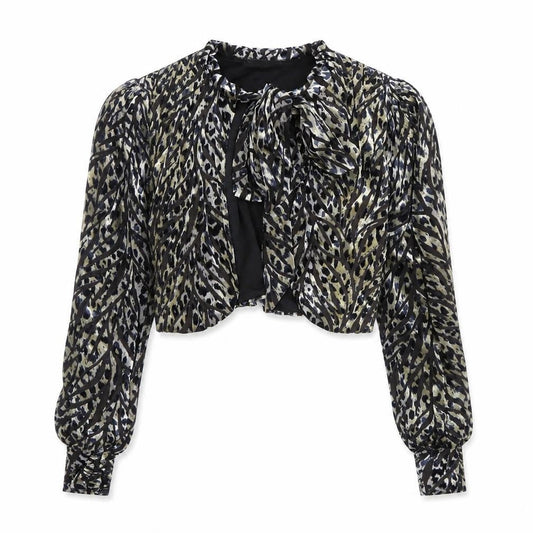 Topshop Women's Multicoloured Cropped Jacket UK 8