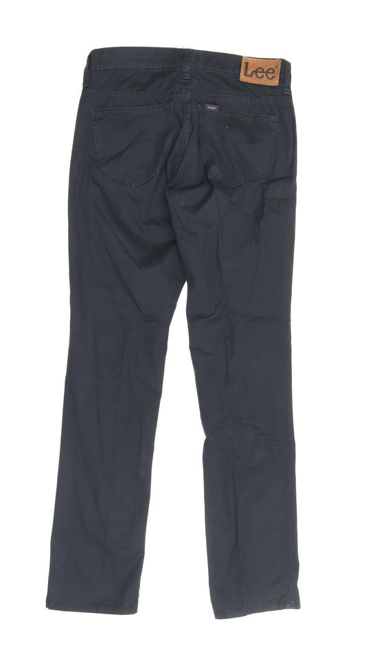 Womens UK Size 29 Lee Regular Fit Straight Black Trousers