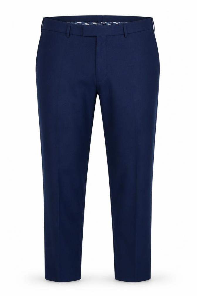 Mens UK Size M Moss Bros Regular Fit Dress Pants Blue Trousers