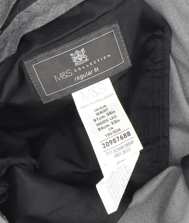 Marks and Spencer Men's Grey Dress Pants 36