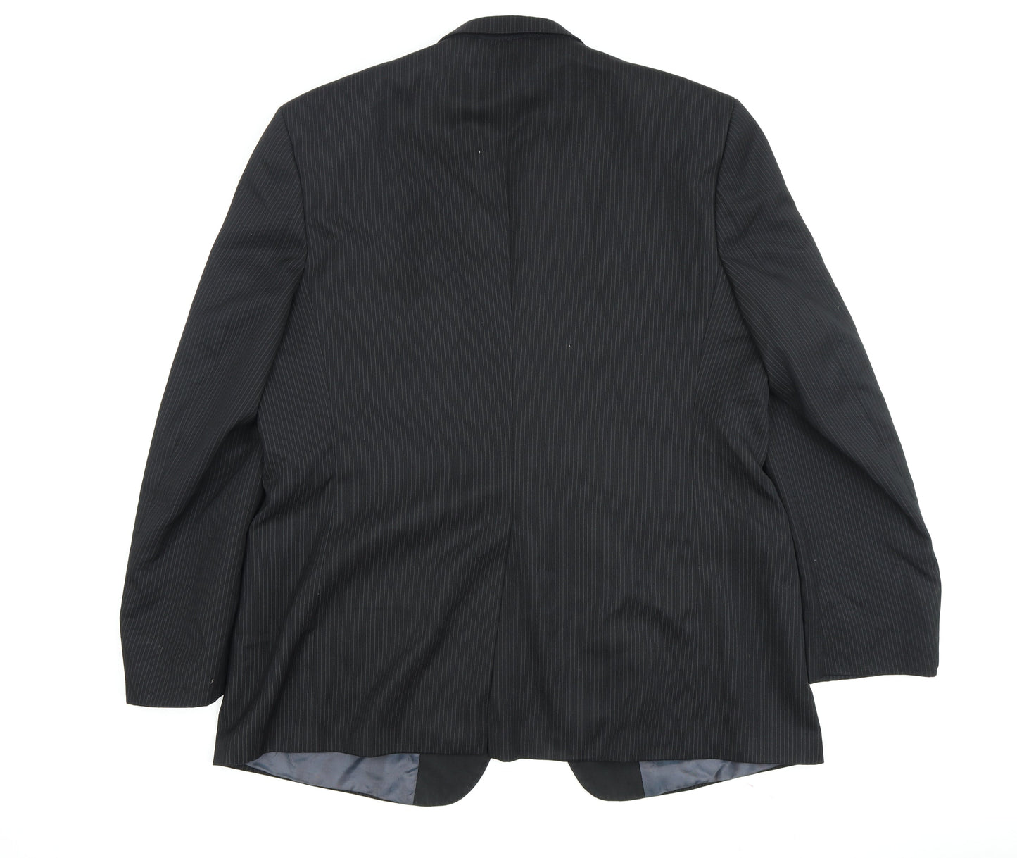 The Fyne & Dandy Men's Black XL Striped Blazer