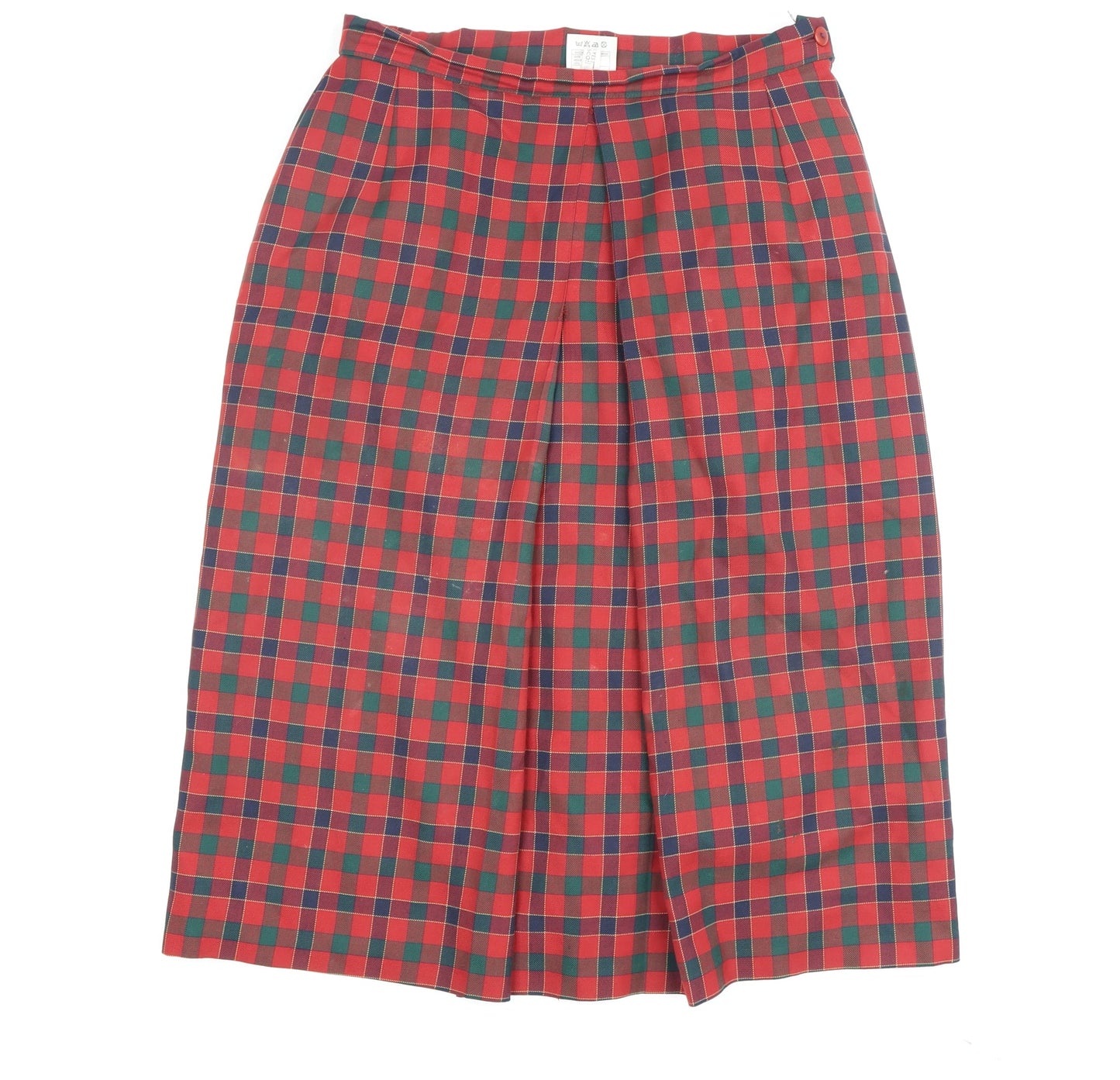 Fable Women's Red Plaid Midi Pleated Skirt Size 14
