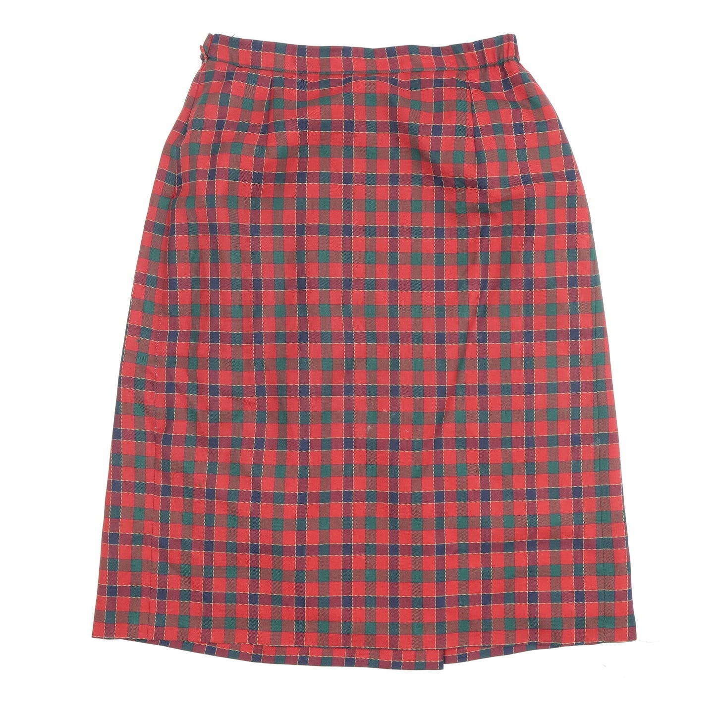 Fable Women's Red Plaid Midi Pleated Skirt Size 14