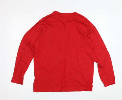 Primark Girls Red Mickey Mouse Long Sleeve Pyjama Top 12-13 Years