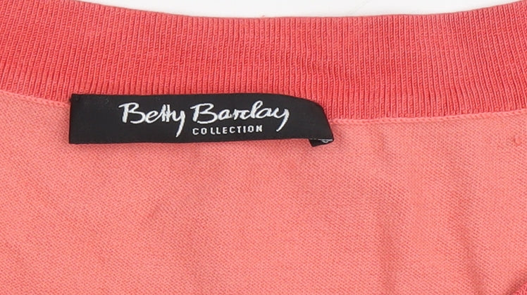 Womens UK Size 10 Betty Barclay Pink Pullover Jumper