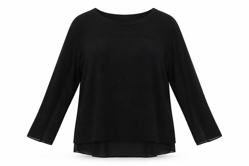 Womens UK Size 2 Zara Black Tunic Blouse