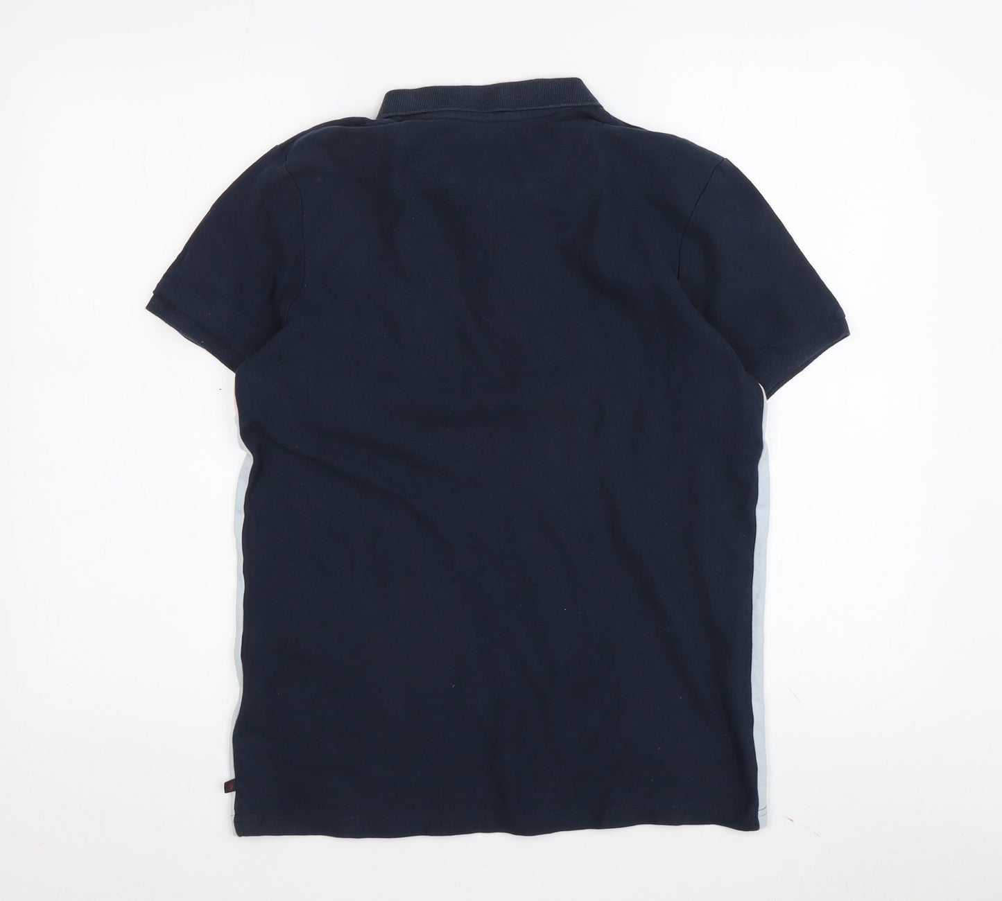 Farah Jeans Unisex Kids Colourblock Polo - Blue & Pink - Size 14-15
