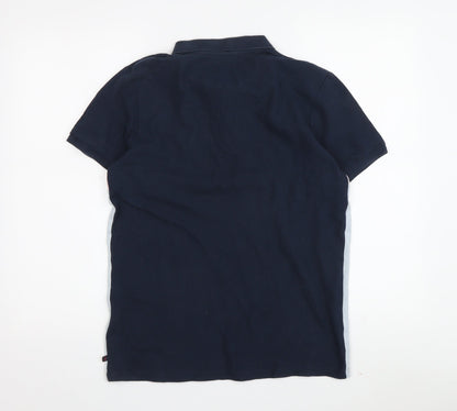 Farah Jeans Unisex Kids Colourblock Polo - Blue & Pink - Size 14-15
