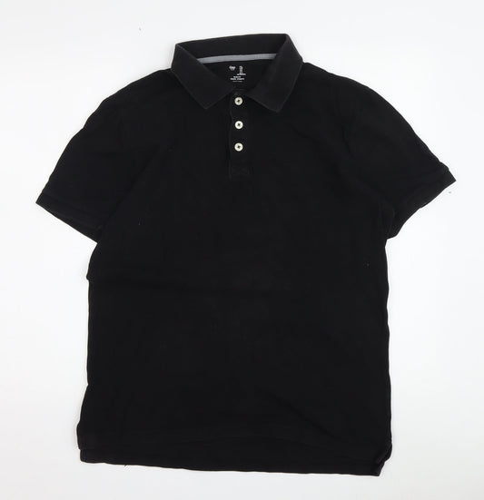 Gap Men's Black Slim Fit Polo L