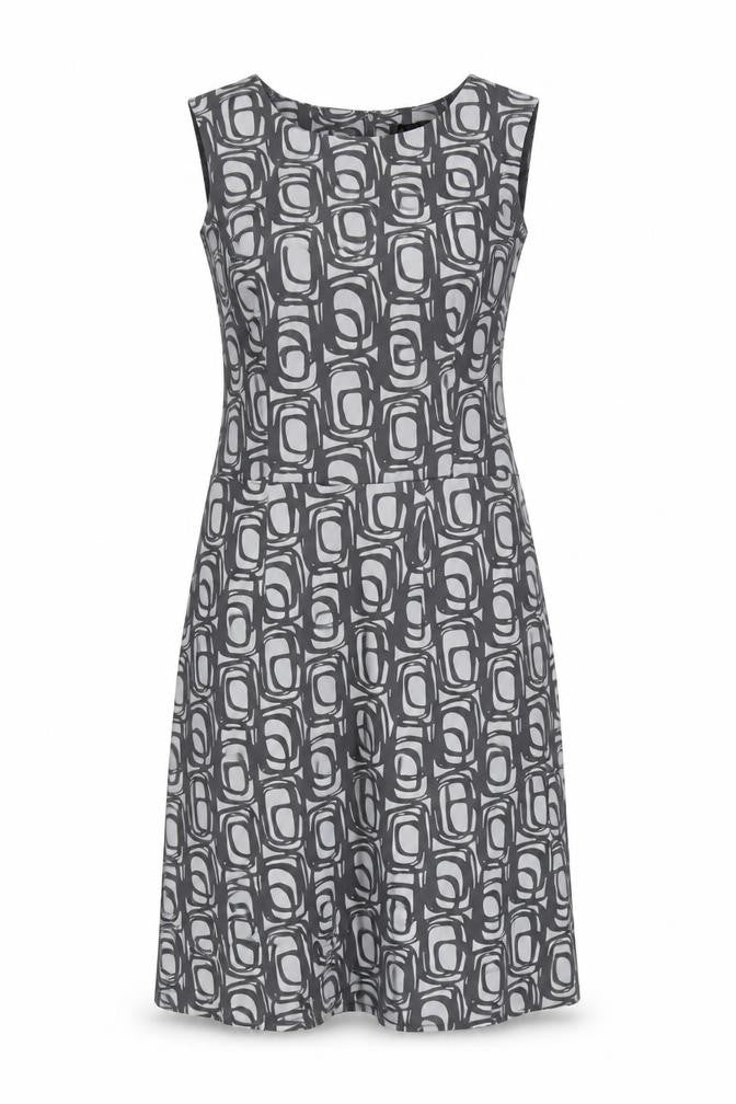 H&M Women's Grey Geometric Sheath Dress Size 12