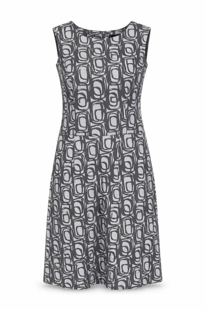 H&M Women's Grey Geometric Sheath Dress Size 12