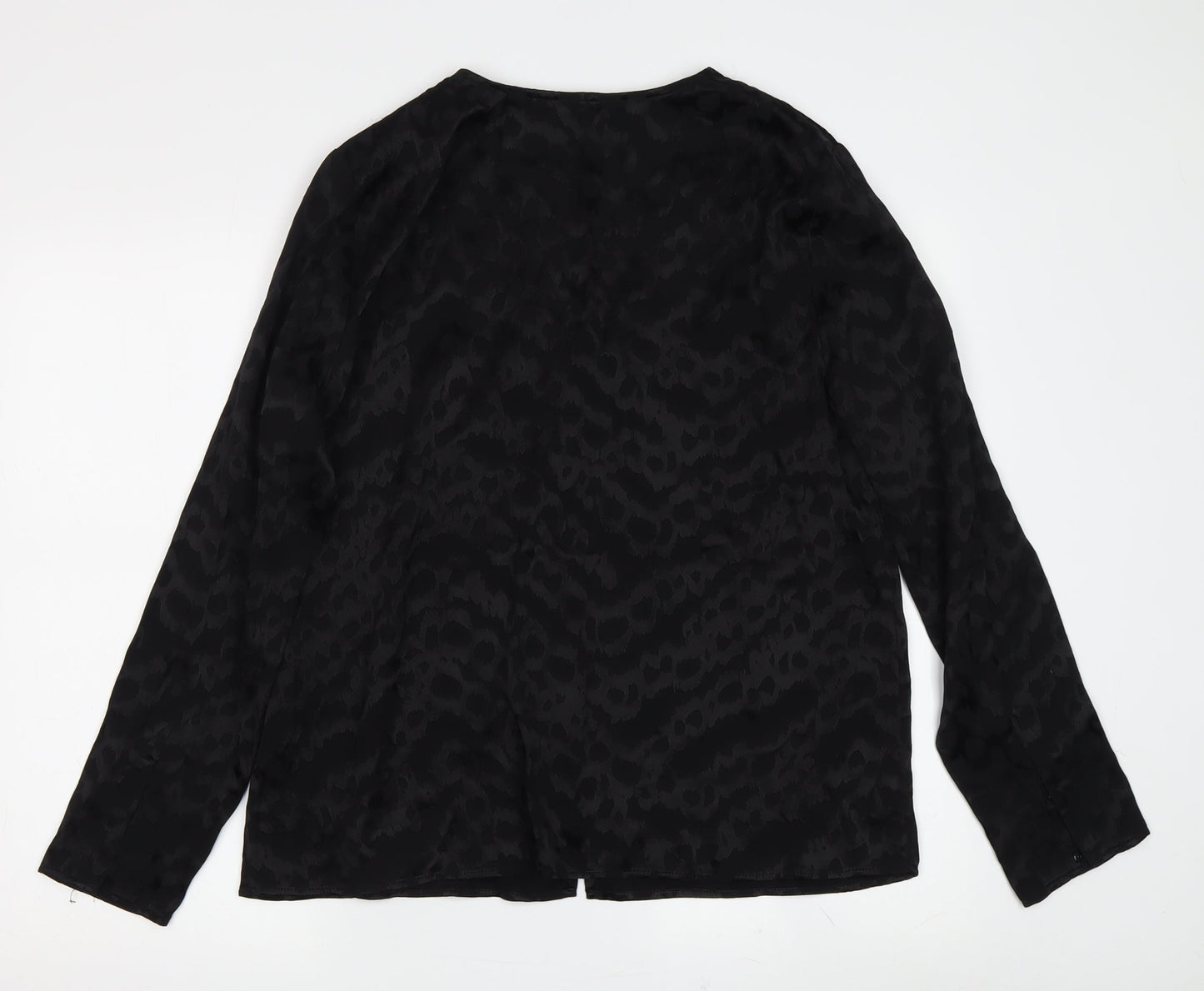 Womens UK Size 14 French Connection Black Basic Blouse