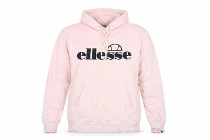 Front view of Ellesse unisex adults pink pullover hoodie xl