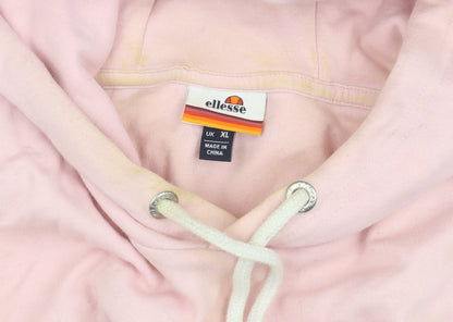 Ellesse Unisex Adults Pink Pullover Hoodie XL