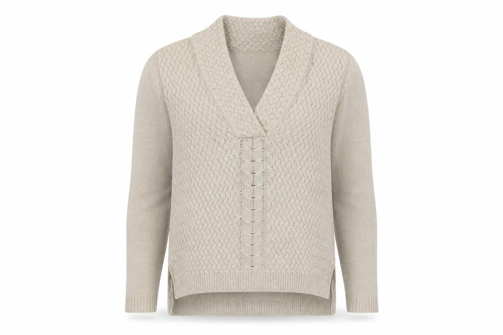 Womens UK Size 2 Adrienne Vittadini Beige Pullover Jumper