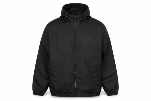 Mens UK Size L Cotton Traders Black Windbreaker Coat