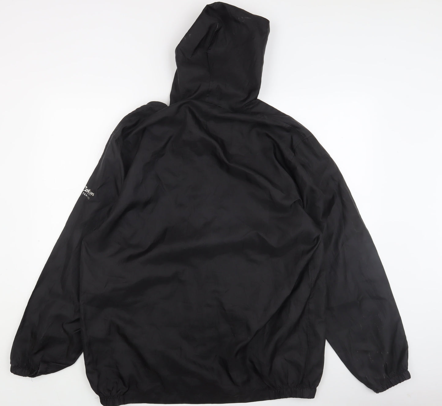 Mens UK Size L Cotton Traders Black Windbreaker Coat