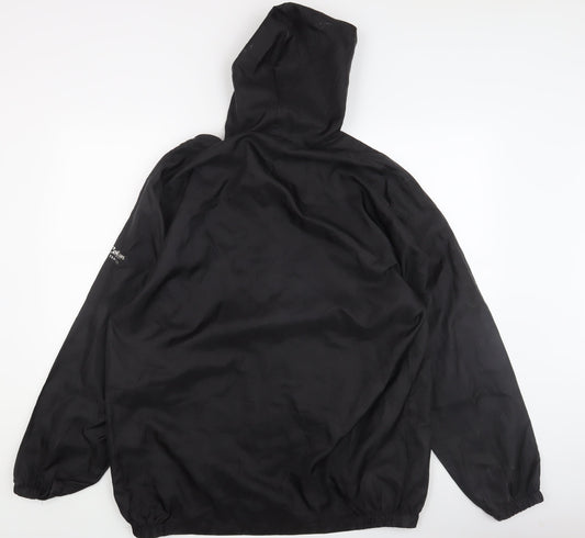 Mens UK Size L Cotton Traders Black Windbreaker Coat