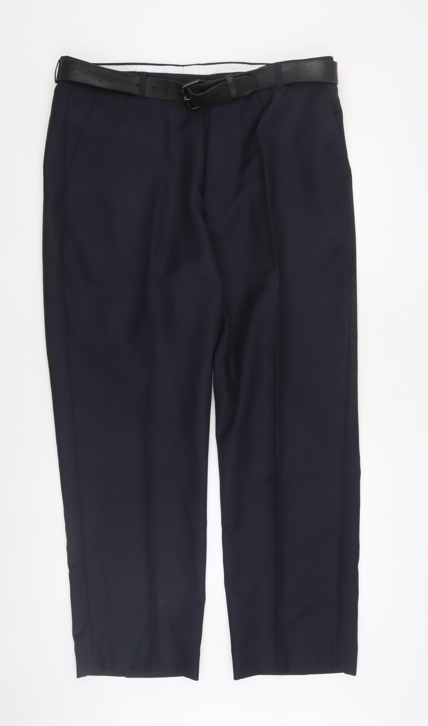 Mens UK Size 40 Chums Regular Fit Dress Pants Black Trousers