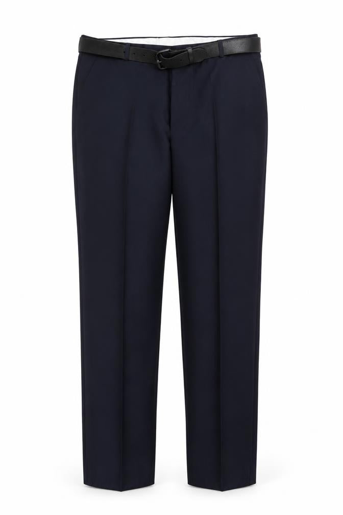 Mens UK Size 40 Chums Regular Fit Dress Pants Black Trousers