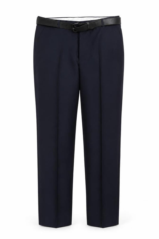 Mens UK Size 40 Chums Regular Fit Dress Pants Black Trousers