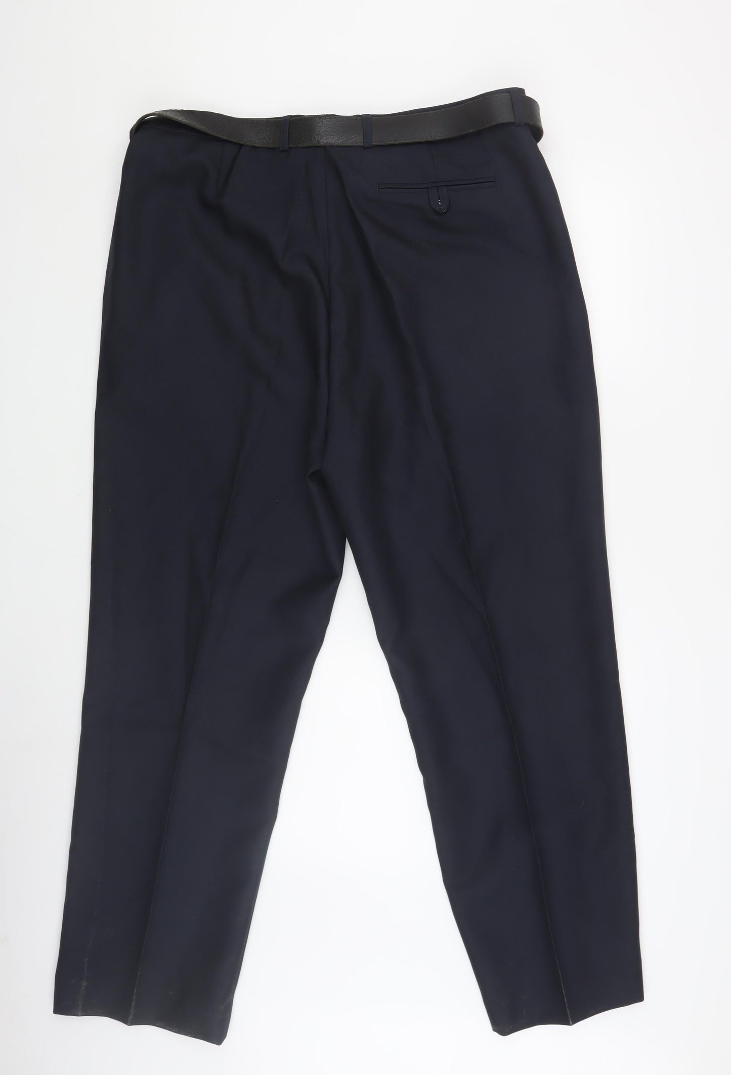 Mens UK Size 40 Chums Regular Fit Dress Pants Black Trousers