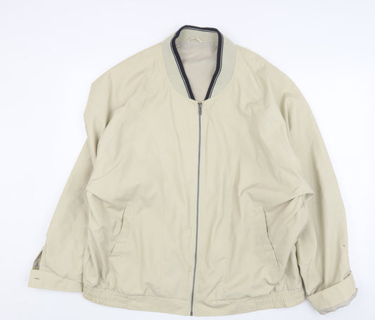 Mens UK Size XL BHS Beige Bomber Jacket