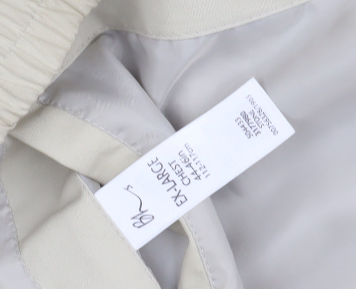 Mens UK Size XL BHS Beige Bomber Jacket