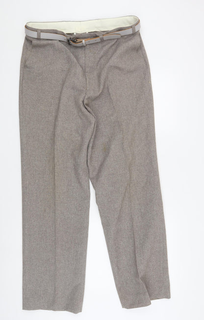 Canada Men's Grey Dress Pants, Formal, Straight Fit 38 in