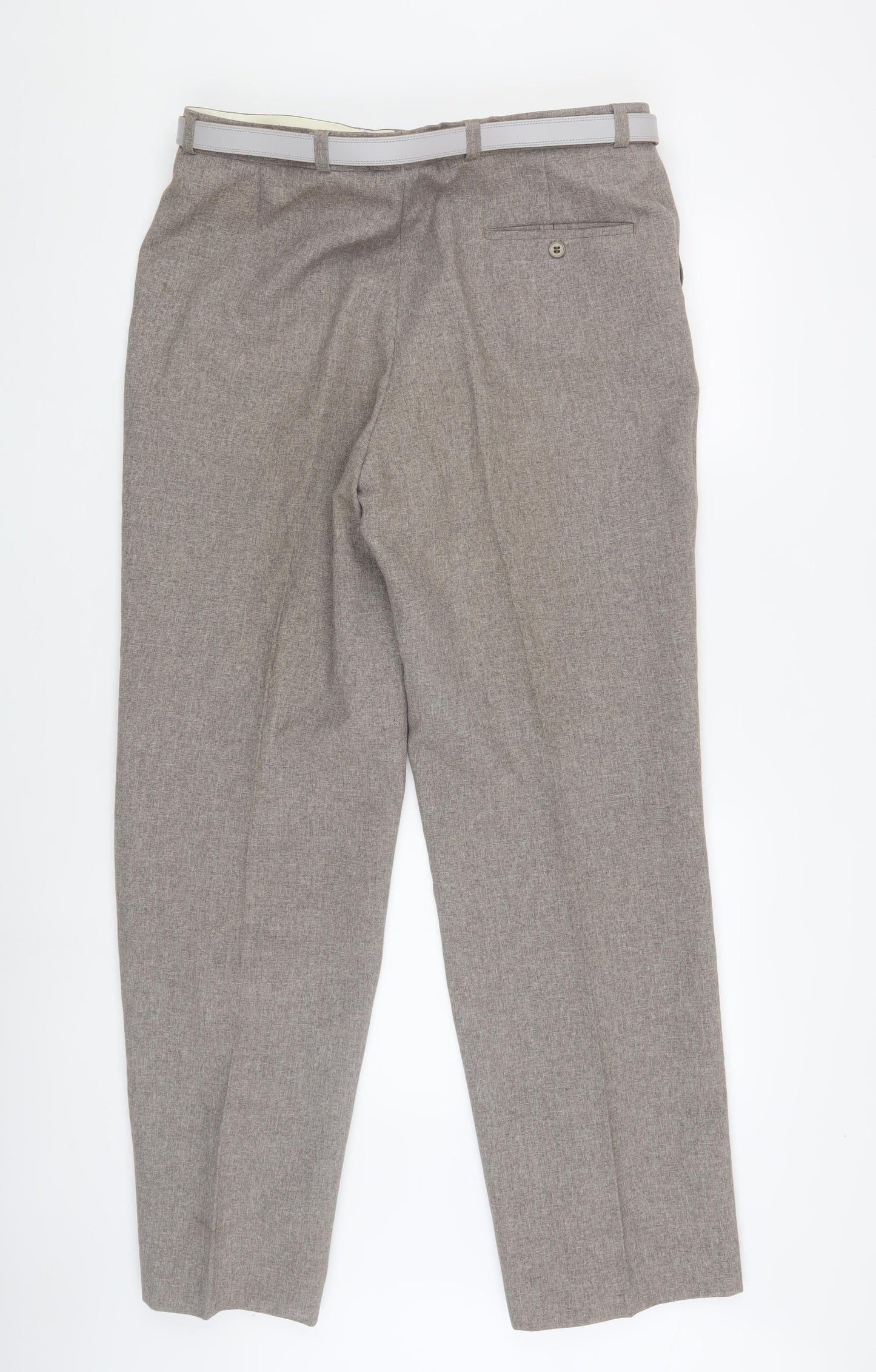 Canada Men's Grey Dress Pants, Formal, Straight Fit 38 in