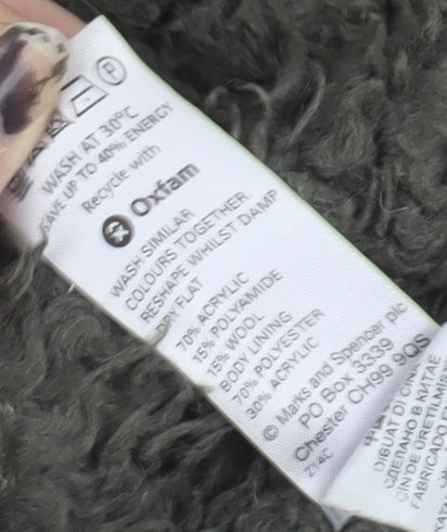 Marks and Spencer Men's Grey XL Full Zip Jumper