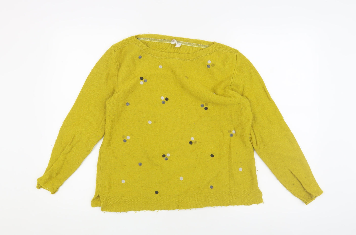 Womens UK Size 10 H&M Yellow Pullover Jumper