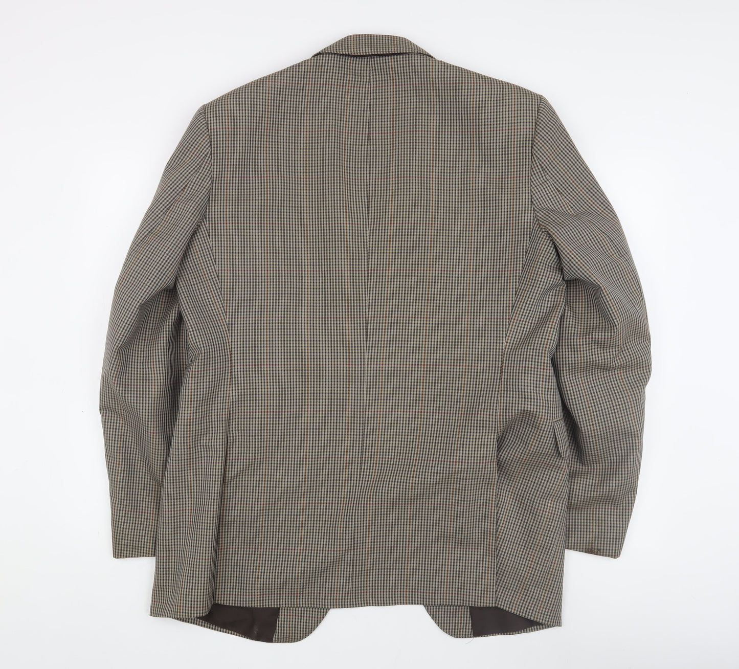 Heritage Clothes Men's Brown Check Blazer, Size 42R