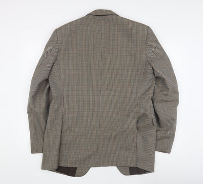 Heritage Clothes Men's Brown Check Blazer, Size 42R
