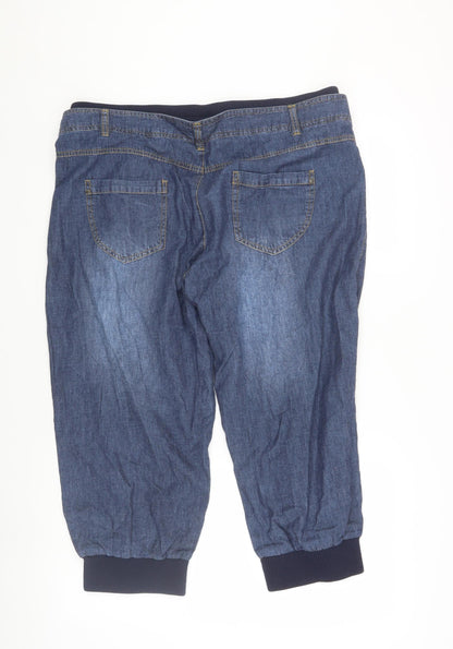 Golddigga Women's Blue Denim Jogger Trousers Size 18