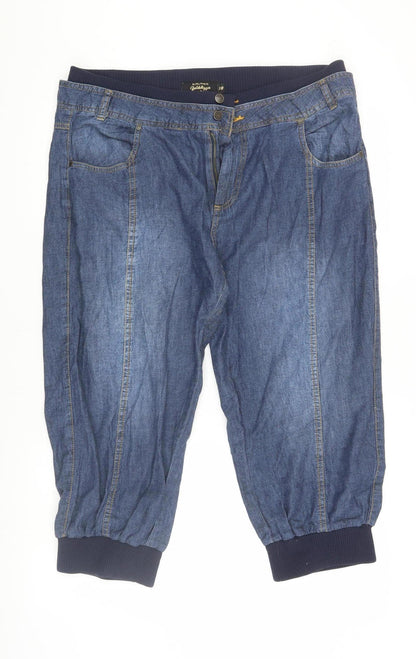 Golddigga Women's Blue Denim Jogger Trousers Size 18
