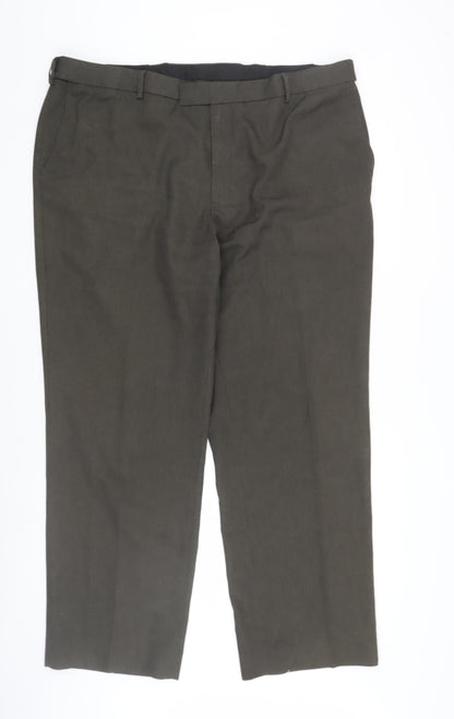 Greenwoods Mens Brown Regular Fit Dress Pants 44